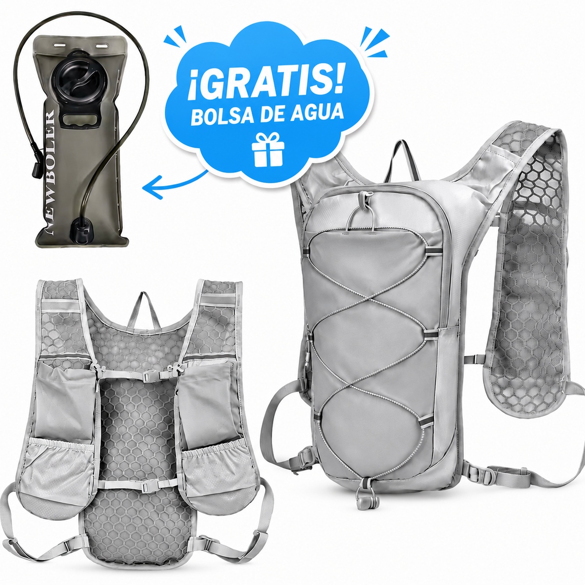Chaleco con Bolsillos + Bolsa de Agua